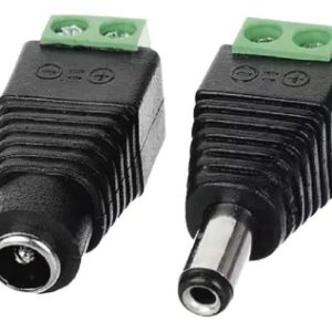 Ficha plug alimentación cámaras de seguridad (x par)